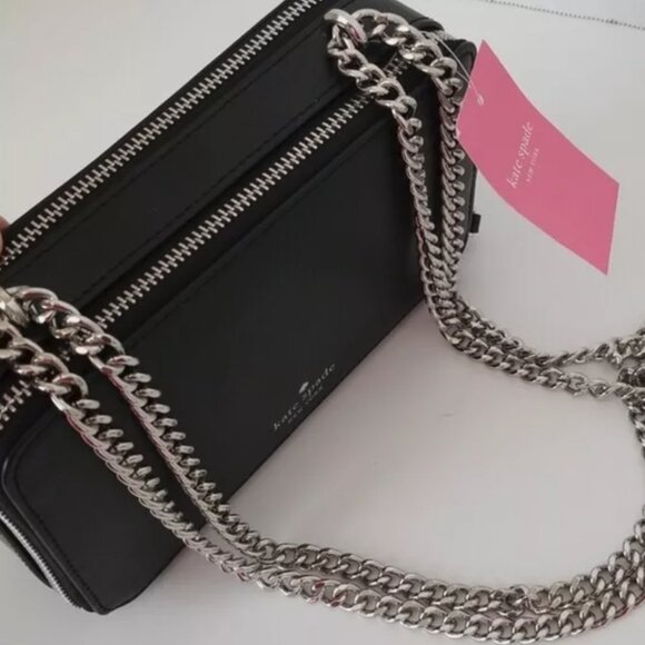 Kate Spade Frosty Chain Double Zip Crossbody - Penguin - Picture 7 of 10